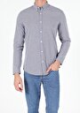 thumb-Afficher les détails de Chemise À Manches Longues Marine Slim Fit   Homme