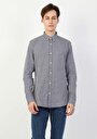 thumb-Afficher les détails de Chemise À Manches Longues Marine Slim Fit   Homme