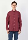 thumb-Afficher les détails de Chemise À Manches Longues Rouge Slim Fit   Homme