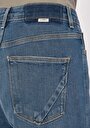 thumb-Afficher les détails de 896  Maria Pantalon Bleu   En  Mom Fit Femme