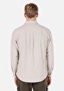 thumb-Afficher les détails de Chemise À Manches Longues Blanc Regular Fit Droit Ratière Homme