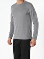 thumb-Afficher les détails de T-shirt À Manches Longues Gris Regular Fit  Homme