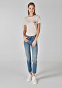thumb-Afficher les détails de 703 Carla Pantalon Bleu   En  Slim Fit Femme