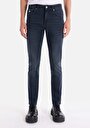 thumb-Afficher les détails de 041 Danny Pantalon Bleu Foncé Slim Leg Low Rise En  Slim Fit Homme