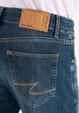 thumb-Afficher les détails de 041 Danny Pantalon Bleu Slim Leg Low Rise En  Slim Fit Homme
