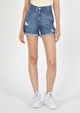 thumb-Afficher les détails de Short Denim Mom Fit Femme