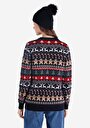 thumb-Afficher les détails de Pull Marine Regular Fit Manches Longues  Femme