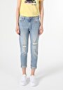 thumb-Afficher les détails de 893 Julia Pantalon Bleu Tapered Leg  En  Boyfriend Fit Femme