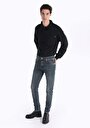 thumb-Afficher les détails de 041 Danny Pantalon Bleu Foncé Slim Leg Low Rise En  Slim Fit Homme