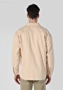 thumb-Afficher les détails de Shırt À Manches Longues Beige Oversize Fit   Homme