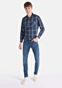 thumb-Afficher les détails de 044 Karl Pantalon Bleu Straight Leg Low Rise En  Straight Fit Homme