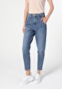 thumb-Afficher les détails de 896  Maria Pantalon Denim Tapered Leg  En  Mom Fit Femme