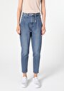 thumb-Afficher les détails de 896  Maria Pantalon Denim Tapered Leg  En  Mom Fit Femme