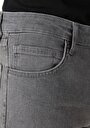 thumb-Afficher les détails de Pantalon Gris Düz Paça Medium Rise En  Straight Fit Homme