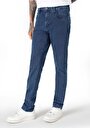 thumb-Afficher les détails de Pantalon Bleu Düz Paça Medium Rise En  Straight Fit Homme