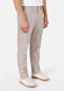 thumb-Afficher les détails de Pantalon Beige Loose Leg Medium Rise En Jean Loose Fit Homme