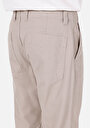 thumb-Afficher les détails de Pantalon Beige Loose Leg Medium Rise En Jean Loose Fit Homme
