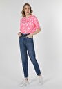 thumb-Afficher les détails de 896  Maria Pantalon Denim Tapered Leg  En  Mom Fit Femme