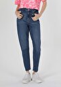 thumb-Afficher les détails de 896  Maria Pantalon Denim Tapered Leg  En  Mom Fit Femme