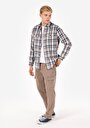 thumb-Afficher les détails de Chemise À Manches Longues Multicolou Comfort Fit Plaid Gabardine Homme