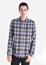 thumb-Afficher les détails de Chemise À Manches Longues Bleu Slim Fit   Homme