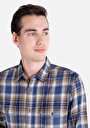 thumb-Afficher les détails de Chemise À Manches Longues Bleu Slim Fit   Homme