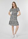 thumb-Afficher les détails de Robe Blanc Regular Fit Manches Courtes   Femme