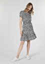 thumb-Afficher les détails de Robe Blanc Regular Fit Manches Courtes   Femme