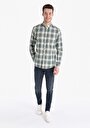 thumb-Afficher les détails de Chemise À Manches Longues Vert Slim Fit   Homme