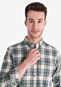 thumb-Afficher les détails de Chemise À Manches Longues Vert Slim Fit   Homme