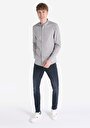 thumb-Afficher les détails de Chemise À Manches Longues Gris Slim Fit   Homme