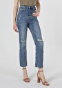 thumb-Afficher les détails de 884 Lauren Pantalon Marine Bootcut  En  Straight Fit Femme