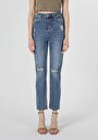 thumb-Afficher les détails de 884 Lauren Pantalon Marine Bootcut  En  Straight Fit Femme