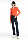 thumb-Afficher les détails de 791 Monica Pantalon Bleu Bootcut Medium Rise En  Regular Fit Femme