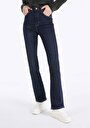 thumb-Afficher les détails de 797 Adel Pantalon Bleu Flare High Rise En  Slim Fit Femme