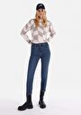 thumb-Afficher les détails de 891 Maya Pantalon Bleu Tapered Leg Medium Rise En  Slim Fit Femme