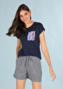 thumb-Afficher les détails de T-shirt À Manches Courtes Marine Regular Fit  Femme