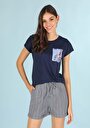 thumb-Afficher les détails de T-shirt À Manches Courtes Marine Regular Fit  Femme