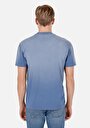thumb-Afficher les détails de T-shirt À Manches Courtes Bleu Comfort Fit Droit Homme