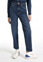 thumb-Afficher les détails de 884 Lauren Pantalon Bleu Straight Leg High Rise En  Straight Fit Femme