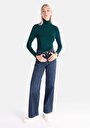 thumb-Afficher les détails de 970 Berry Pantalon Denim Wide Leg High Rise En  Regular Fit Femme