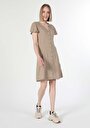 thumb-Afficher les détails de Robe Beige Regular Fit    Femme