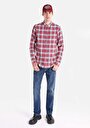thumb-Afficher les détails de Chemise À Manches Longues Rouge Slim Fit   Homme
