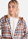 thumb-Afficher les détails de Chemise À Manches Longues Marron Regular Fit Plaid Sergé Femme