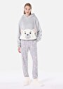 thumb-Afficher les détails de Pantalon De Survêtement Gris Regular Fit Femme