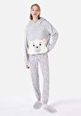 thumb-Afficher les détails de Pantalon De Survêtement Gris Regular Fit Femme