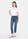 thumb-Afficher les détails de 703 Carla Pantalon  Straight Leg Medium Rise En Jean Slim Fit Femme