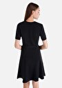 thumb-Afficher les détails de Robe Noir Regular Fit Manches Courtes Mdi Oxford Femme