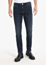 thumb-Afficher les détails de 044 Karl Pantalon Marine Straight Leg Medium Rise En  Straight Fit Homme