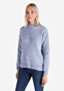 thumb-Afficher les détails de Pull Bleu Regular Fit Manches Longues  Femme